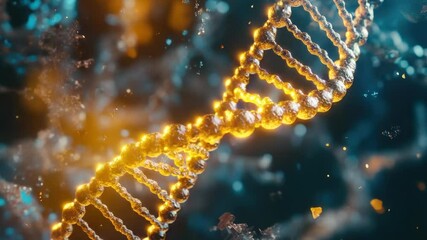 Poster - A detailed view of a single strand of DNA molecule