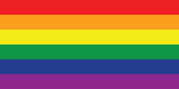 Rainbow wavy ribbon design element. LGBTQ Pride month flag. Rainbow color wave background template shape for banner, poster, flyer, brochure, booklet, cover