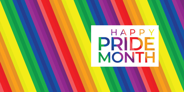 LGBT pride abstract background. Vector background with rainbow colors. Vector Banner Template for Pride Month