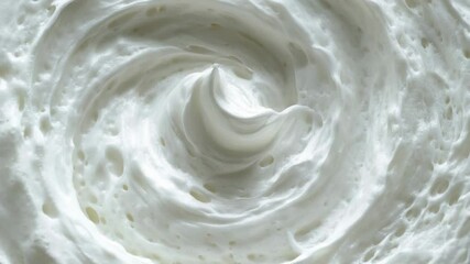 Aufkleber - Close-up shot of whipped cream in a bowl, suitable for food photography and advertising