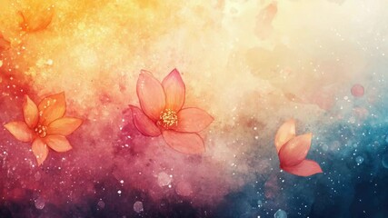 Poster - A vibrant floral arrangement on a bright and cheerful background