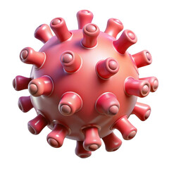 Poster - 3d realistic virus model isolated on transparent background