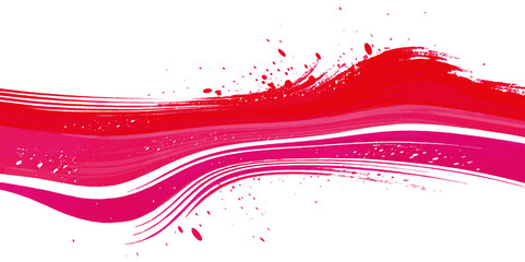 Poster - vibrant colorful watercolor brush stroke with textured edges on a clean white background canvas art.