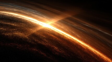 Wall Mural - a space scene with a sun and stars. the sun is in the middle of the image and the stars are scattere