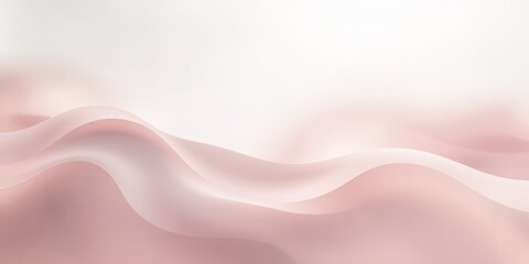 Poster - A soft pink abstract background with flowing waves creating a gentle and calming atmosphere effect