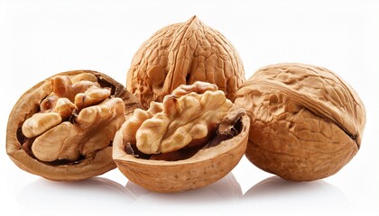 Wall Mural - walnut isolated on transparent background generative ai