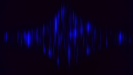 Poster - Abstract digital animated sound wave. Equalizer, wave on black background. Digital sound wave, diagram - 3d render. 4K animation.