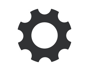 Poster - Sleek, minimalist illustration of a gear. Represents technology, settings, engineering, or teamwork. Ideal for web design, icons, and presentations.