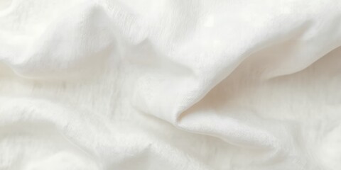 Poster - A close up shot showcasing the delicate folds and textures of a soft white fabric surface