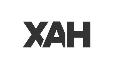 Poster - XAH logo design template with strong and modern bold text. Initial based vector logotype featuring simple and minimal typography. Trendy company identity.