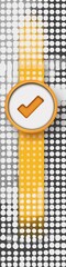 Poster - Retro Error Icon Displayed on a Dotted Grid Interface With a Clear Upper Section, Suitable for Digital Design and UI Themes