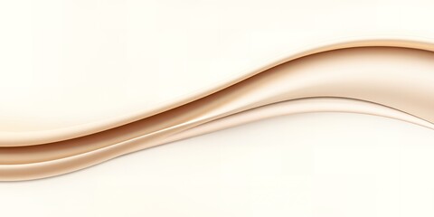 Poster - Abstract light beige background with a smooth flowing wave design across the top section