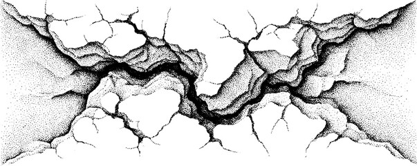 Poster - Vein like cracked ice sheet texture for winter designs and patterns