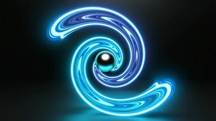 Wall Mural - Abstract neon spirals: a captivating visualization of energy and motion