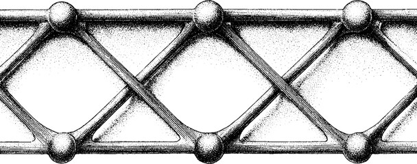 Poster - Geometric pattern featuring intersecting diagonal lines forming diamond mesh for modern design projects