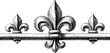 © Artem - Ornamental wrought iron fence panel with fleur de lys design