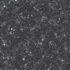 Fototapete - seamless surface displays a captivating blend of - white stains and scratches on deep black background, perfect for creating textures in design projects or backgrounds.