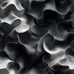Fototapete - seamless this pattern showcases a blend of black and white textures, featuring fluid, wave-like shapes that create an intriguing visual effect ideal for various design projects.
