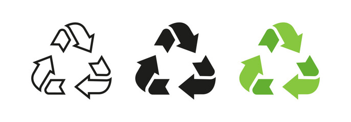 Poster - Recycle arrow. Recycle concept icon. Recycling arrow vector icon set. Rotation arrows set. Reusing symbols. Vector