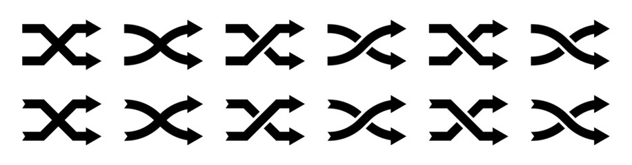 Poster - Refresh vector icon set. Refresh arrows. Refresh, rotate, reuse, reset, redo vector icons. Vector