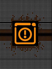 Poster - Retro Error Icon Displayed on a Dotted Grid Interface Without Disturbance in the Upper Portion, Creating a Nostalgic Digital Aesthetic