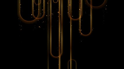 Aufkleber - Geometric golden smooth lines and small particles abstract luxury background. Seamless looping motion design. Video animation Ultra HD 4K 3840x2160