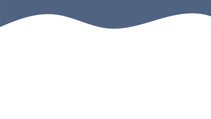 Wall Mural - Abstract header template with soft white blue wave shape and transparent background flat vector illustration