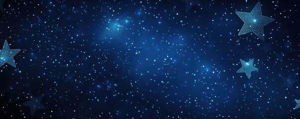 Poster - dark blue background with a star pattern generative ai
