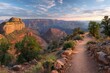 © Best JPG - Grand canyon vista landscape view on white background