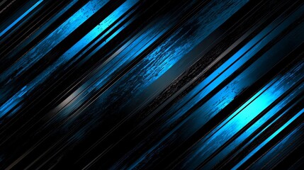 Poster - Blue and black striped background with a white line. The blue and black stripes are very thin and the white line is very thick