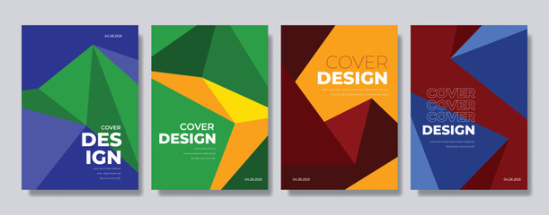 Wall Mural - a4 flyer template abstract cover business background
