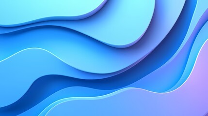 Poster - Blue wave with a white line in the middle. The blue color is very bright and the white line is very thin
