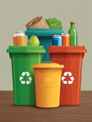 Poster - Guidance on Items That Should Not Be Placed in Curbside Recycling Bins for Effective Waste Management