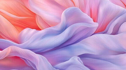 Poster - Colorful, flowing piece of fabric with a pink and purple hue. The fabric is soft and has a flowy, elegant appearance