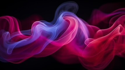 Poster - Colorful, swirling smokey effect with a purple and blue hue. The image is abstract and has a dreamy, ethereal quality to it