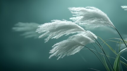Aufkleber - Field of tall grass with a blue sky in the background. The grass is blowing in the wind, creating a sense of movement and energy