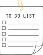 © mari - シンプルなTo Do リストメモ帳ノートのイラストベクター