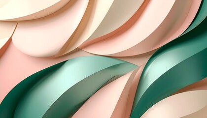 Poster - Abstract pastel waves 3D rendering background with modern design, and creative concept.