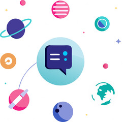 Leinwandbilder - A set of vector icons for web design and communication with various symbols and buttons