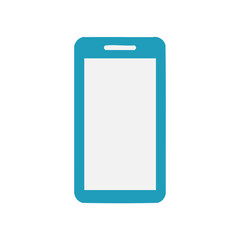 Poster - Digital Communication Device: A simple yet sleek depiction of a modern smartphone, representing connectivity and ease of communication.