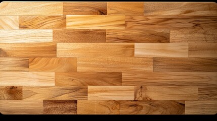 Poster - Wooden board with a grainy texture. The board is made of wood and has a natural look