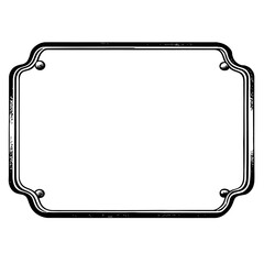 Poster - A distressed black frame with a vintage aesthetic, isolated on white background