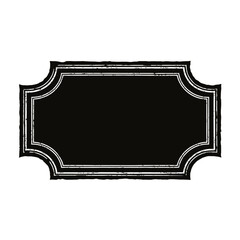 Poster - An elegant black frame, isolated on white background, awaits a captivating inscription