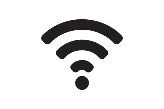 Wi-Fi Signal silhouette vector with white background