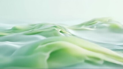 Poster - Abstract Pale Green Wavy Surface Background with Subtle Light and Shadows for Modern Aesthetic Designs and Presentations