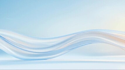 Poster - Abstract Swirling Wave Design in Light Blue and White with a Smooth Flowing Pattern Perfect for Modern Backgrounds with Artistic Element
