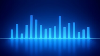 Fototapete - Digital audio visualization studio graphic design tech environment abstract viewpoint sound waves concept