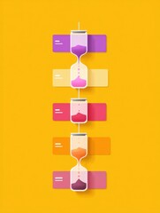 Poster - Enhancing Productivity Through Effective Time Blocking Techniques With Colorful Hourglasses