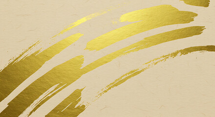 Poster - Elegant background featuring flowing golden brushstrokes on a textured surface