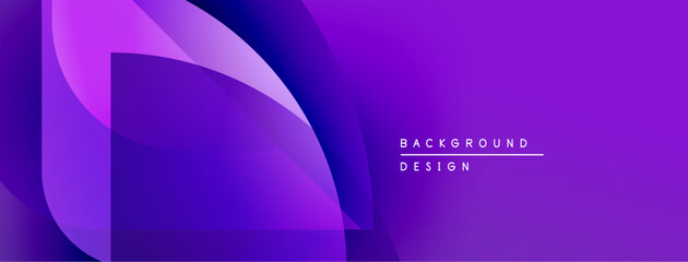 Aufkleber - Abstract purple gradients overlap, creating dynamic visual effect. Text reads background design in white. Modern, sleek presentation.